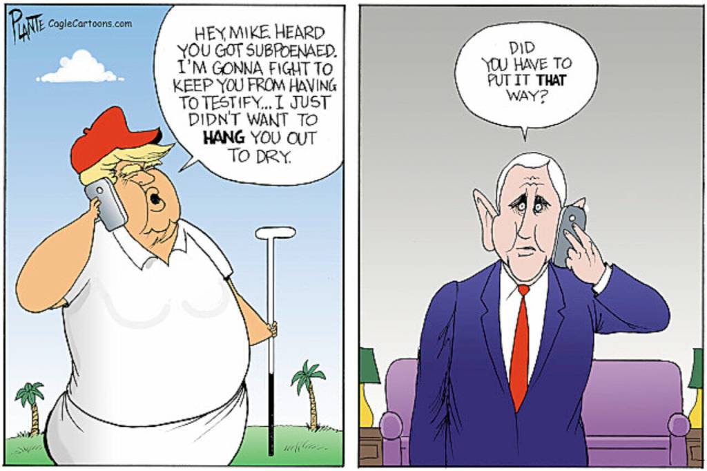 Pence Subpoenaed, Former Vice President Mike Pence, DOJ, Department of Justice, Ex-President Donald J. Trump, Jan. 6., insurrection, riot, attempted coupe, mob, GOP, Republican Party, RNC, Campaign 2024, Presidential Race, primaries, Election 2024