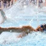 Jackson junior Ethan Chen-Parks races to a 7th-place finish in the 50 yard freestyle final at the 4A WIAA Boys High School Swim and Dive Championships on Friday, Feb. 18, 2023, at the Weyerhaeuser King County Aquatic Center in Federal Way, Washington. (Ryan Berry / The Herald)