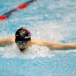 Cascade senior Noah Henderson swims in the 200 yard individual medley consolation at the 3A WIAA Boys High School Swim and Dive Championships on Friday, Feb. 18, 2023, at the Weyerhaeuser King County Aquatic Center in Federal Way, Washington. (Ryan Berry / The Herald)
