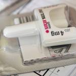 FILE - This July 3, 2018 file photo shows a Narcan nasal device which delivers naloxone in the Brooklyn borough of New York. On Tuesday, Aug. 6, 2019, health officials reported that prescriptions of the overdose-reversing drug naloxone are soaring, and experts say that could be a reason overdose deaths have stopped rising for the first time in nearly three decades. (AP Photo/Mary Altaffer)