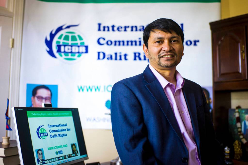 D.B. Sagar, president and founder of International Commission for Dalit Rights, Monday, Feb. 13, 2023, at his home in Lorton, Va. Sagars civil rights work is fighting a system that dates back to antiquity in South Asia. Sagar fled caste oppression growing up in the 1990s in northern Nepal, not far from the Buddhas birthplace, and emigrated to the U.S. in 2007. Sagar says he still bears physical and emotional scars from caste oppression. His family was Dalit and practicing elements of both Hinduism and Buddhism. Sagar said they felt shunned by both faiths. (AP Photo/John C. Clark)
D.B. Sagar, president and founder of International Commission for Dalit Rights, Monday, Feb. 13, 2023, at his home in Lorton, Va. Sagars civil rights work is fighting a system that dates back to antiquity in South Asia. Sagar fled caste oppression growing up in the 1990s in northern Nepal, not far from the Buddhas birthplace, and emigrated to the U.S. in 2007. Sagar says he still bears physical and emotional scars from caste oppression. His family was Dalit and practicing elements of both Hinduism and Buddhism. Sagar said they felt shunned by both faiths. (AP Photo/John C. Clark)