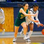 Everetts Mylie Wugumgeg steals the ball against Bishop Blanchet during a first round playoff game on Tuesday, Feb. 21, 2023, at the Norm Lowery Gymnasium in Everett, Washington. (Ryan Berry / The Herald)