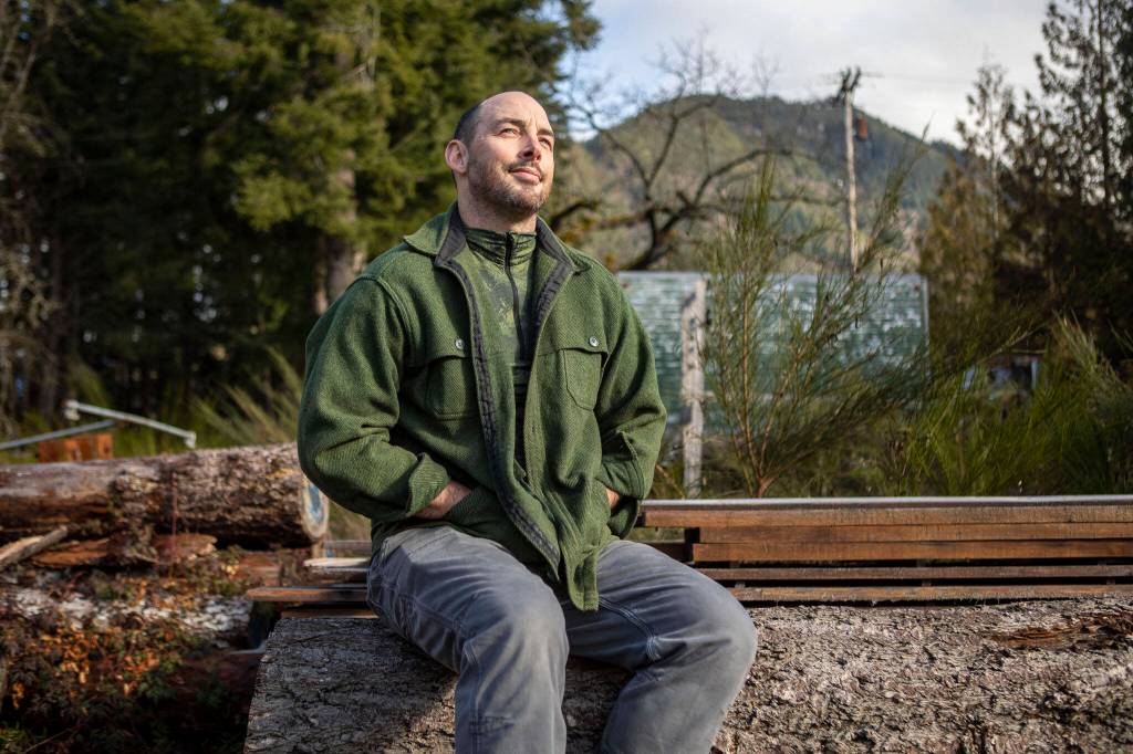 Glacier Peak Institute Executive Director Oak Rankin poses for a photo at 1405 Emens Ave N on Feb. 17 in Darrington. Environmental and outdoor education lessons are woven throughout the in-school and after-school activities in this small community, thanks to the Glacier Peak Institute. The non-profit arose from community concerns in the wake of the Oso landslide disaster. (Annie Barker / The Herald)
