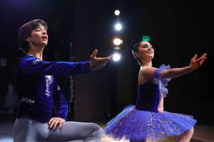 SMALL ENSEMBLES: Kaeli Pierce, 16, and Yevgeni Gorboulev, 14, in the Pas de deux from Grand Pas Classique, second place.