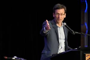 Washington Attorney General Bob Ferguson speaks Thursday, March 31, 2022 before Washington Gov. Jay Inslee signed a bill that creates a first-in-the-nation statewide alert system for missing Indigenous people — particularly women, in Quil Ceda Village, near Marysville, Wash., north of Seattle. The law creates a system similar to Amber Alerts, which are used for missing children in many states. (AP Photo/Ted S. Warren)