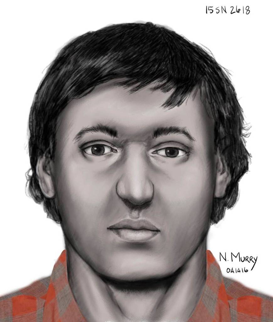 In 2016, forensic artist Natalie Murry drew this face based on the skull of an unidentified man, who was found north of Everett in January 1979. The man has now has been identified as Gary Lee Haynie. (Snohomish County Medical Examiners Office)