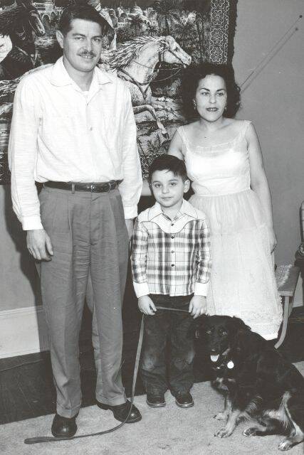Gary Lee Haynie (center) as child with his parents Sheldon Haynie and Berniece Haynie. (Courtesy of Hal Thayne)