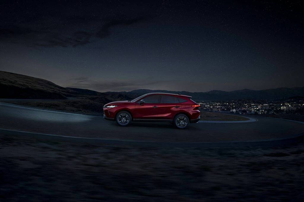 The Toyota Venza two-row mid-size SUV has seating for five. The new Nightshade model is shown here. (Toyota)