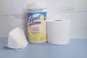 Caption: Three years after the pandemic began, simple items like masks, disinfecting wipes and toilet paper stir up deep memories.