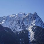 Mount Index covered in snow visible from the Heybrook Ridge Trail on Friday, March 18, 2023, in Index, Washington. (Kayla Dunn / The Herald).