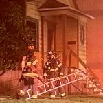 Firefighters respond to a house fire Wednesday morning in the 3400 block of Broadway. (Everett Fire Department)