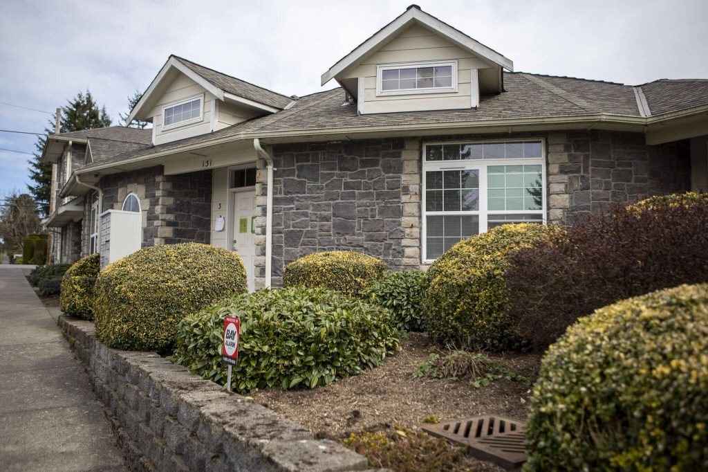 Pilchuck Place Apartments 131 Avenue E in Snohomish, Washington on Tuesday, March 28, 2023. (Annie Barker / The Herald)