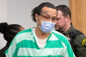 Moses Malachi Brewer appears in court for sentencing Friday, March 24, 2023, at Snohomish County Superior Court in Everett, Washington. (Ryan Berry / The Herald)