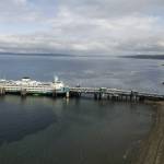 The M/V Puyallup docks at the Edmonds waterfront on Wednesday, Oct. 14, 2020 in Edmonds, Washington. (Olivia Vanni / The Herald)