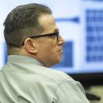 Richard Rotter listens to witness testimony in his trial at the Snohomish County Courthouse in Everett, Washington on Monday, March 20, 2023. (Annie Barker / The Herald)