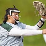 Jacksons Yanina Sherwood pitches during a game against Glacier Peak on April 28, 2022 in Everett. (Olivia Vanni / The Herald)