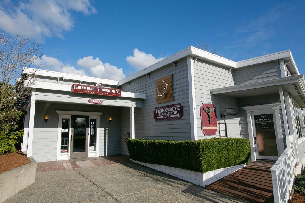 The new Three Bull Brewing tap house on Wednesday, April 19, 2023, in Snohomish, Washington. (Ryan Berry / The Herald)