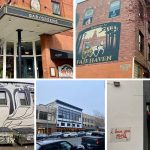 Art, boutiques and history in Fairhaven, WA (top) and Bellingham, WA (bottom). Amy Attas/West Coast Traveller photo.
