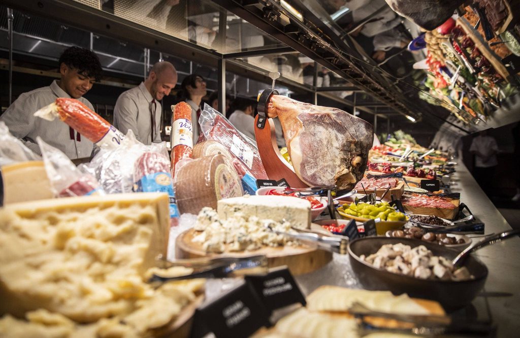 The Market Table spread at Fogo de Chão on Thursday, April 20, 2023 in Lynnwood, Washington. (Olivia Vanni / The Herald)