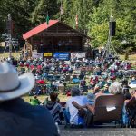 Hundreds gather at the 2018 Darrington Bluegrass Festival on Saturday, July 21, 2018 in Darrington, Washington. (Olivia Vanni / Herald file)