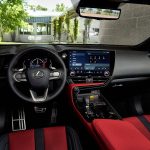 A new 14-inch touchscreen display multimedia system highlights the 2023 Lexus NX 450h+ interior. (Lexus)