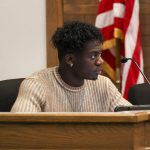 City council member Josh Binda listens during a city council meeting at Lynnwood City Hall in Lynnwood, Washington on Monday, Jan. 23, 2023. (Annie Barker / The Herald)