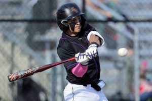 Lake Stevens’ Hayden Villasenor takes a cut at a pitch during a game against Lynnwood on Friday, March 17, 2023, at Lake Stevens High School in Lake Stevens, Washington. (Ryan Berry / The Herald)