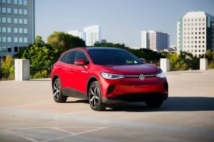 The Volkswagen ID.4 electric SUV has seating for five and is available with rear-wheel or all-wheel drive. (Volkswagen)
