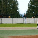 Lake Stevens turns a crucial double play late in a win over Jackson on Wednesday, April 26, 2023, in Lake Stevens, Washington. (Ryan Berry / The Herald)