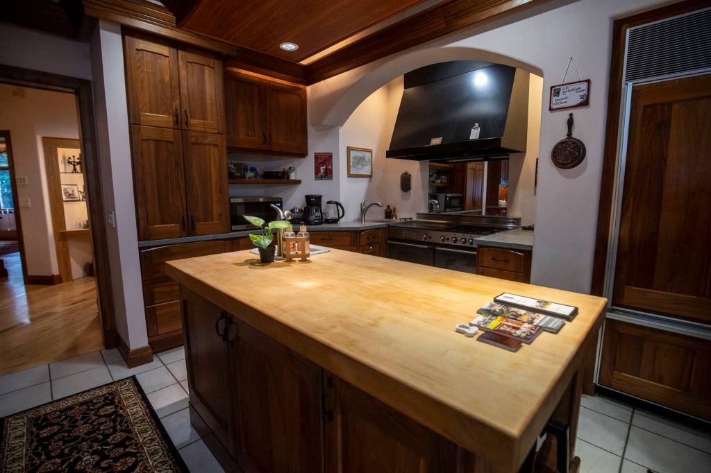 The kitchen at High Rock Castle in Monroe. (Annie Barker / The Herald)