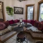 A dining area in the kitchen at High Rock Castle in Monroe. (Annie Barker / The Herald)