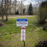 A site where PFAS was found on Paine Field property on Wednesday, April 19, 2023 in Everett, Washington. (Olivia Vanni / The Herald)