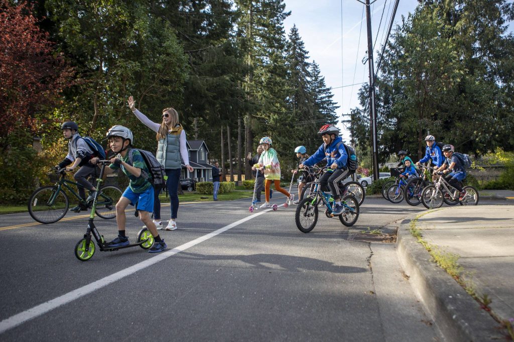 The emphasis was on safety, not speed, especially at intersections. (Annie Barker / The Herald)