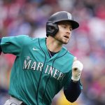 The Mariners Jarred Kelenic is hitting .308 with seven home runs in 26 games to start the season. (AP Photo/Matt Slocum)