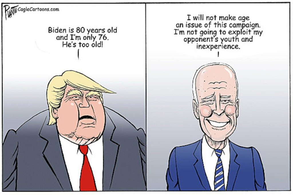 How old is too old, Presiden Joe Biden, Campaign 2024, DNC, Democratic Party, 80 yeards old, Ex-President Donald J. Trump, Republican Party, GOP, RNC, 74 years old, Republican Presidential Primary, Election 2024, Democratic Presidential Primary