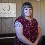 Everett Recovery Cafe Member Resource Coordinator and Recovery coach Jennifer Cunningham on Wednesday, May 10, 2023 in Everett, Washington. (Olivia Vanni / The Herald)