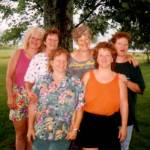 Molly Hubbard and her five sisters at a family reunion. From left to right, Ann Kozloski, Janice Bisard, Kaija Walters Fry, Sheila Smith, Molly Hubbard and Bess Path. (Photo provided by Sheila Smith)