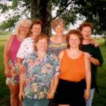 Molly Hubbard and her five sisters at a family reunion. From left to right, Ann Kozloski, Janice Bisard, Kaija Walters Fry, Sheila Smith, Molly Hubbard and Bess Path. (Photo provided by Sheila Smith)