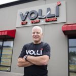 VOLLIs Director of Food & Beverage Kevin Aiello outside of the business on Friday, May 19, 2023 in Marysville, Washington. (Olivia Vanni / The Herald)