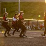 Snohomish players celebrate during a game between Mountlake Terrace and Snohomish at Phil Johnson Ballfields in Everett, Washington on Thursday, May 18, 2023. Snohomish won, 4-0. (Annie Barker / The Herald)
