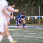 Shorewoods Blaise Clapper reacts to losing to Ballard on Thursday, May 18, 2023 in Shoreline, Washington. (Olivia Vanni / The Herald)