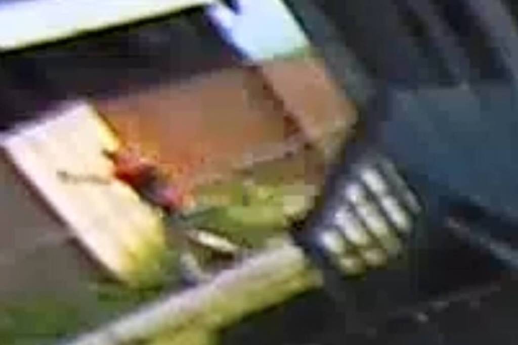 A screenshot from security footage from a neighbor who wished to remain anonymous appears to show police opening fire on a suspect accused of shooting sheriff’s deputies.