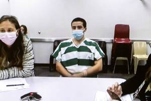 Jose Espinoza Aguilar appears in court via video for arraignment Wednesday, Aug. 17, 2022, at Snohomish County Superior Court in Everett, Washington. (Ryan Berry / The Herald)