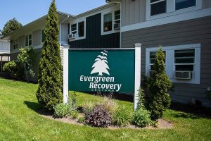 Outside of the current Evergreen Recovery Centers' housing to treat opioid-dependent moms with their kids on Thursday, May 25, 2023 in Everett, Washington. (Olivia Vanni / The Herald)