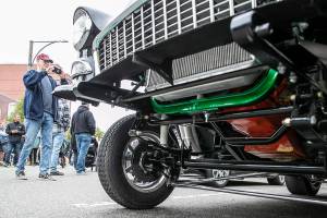 Thousands walk the streets of downtown Everett with cameras in hand for return of Cruzin’ to Colby Monday afternoon in Everett, Washington on May 28, 2022. (Kevin Clark / The Herald)