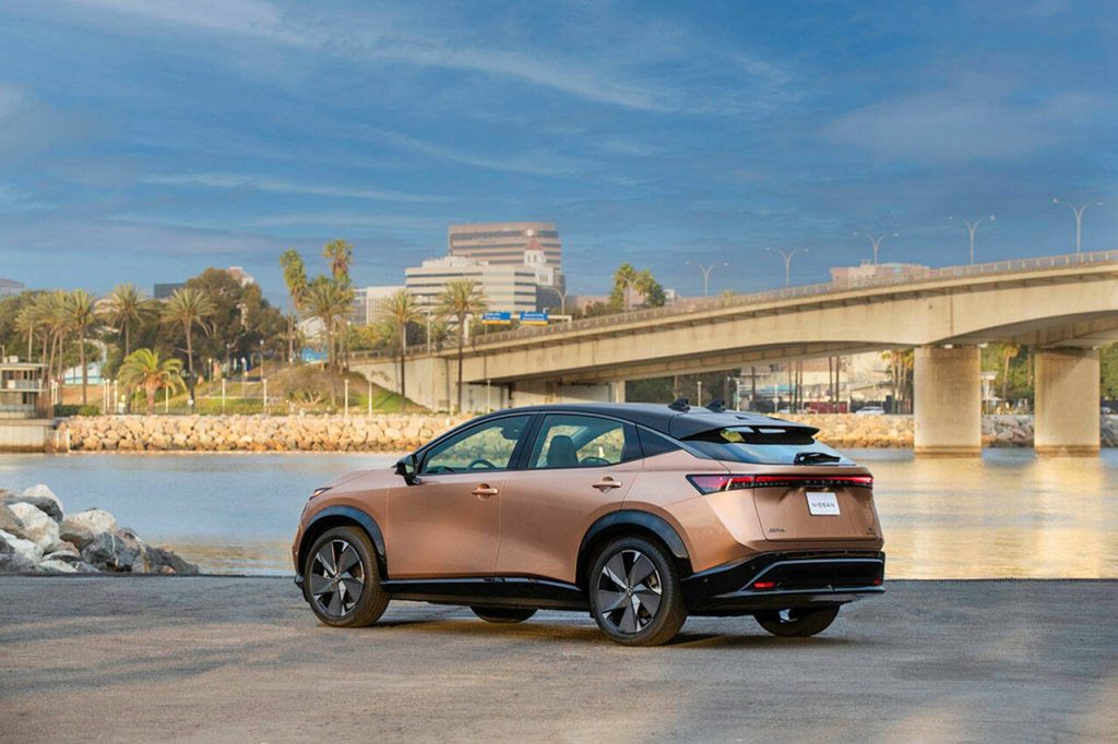 Seven trim levels of the 2023 Nissan Ariya are available, with front-wheel or all-wheel drive. (Nissan)