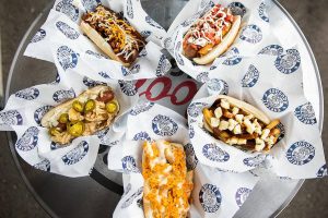 A selection of the Opponent Dogs at the Everett AquaSox stadium on Wednesday, May 24, 2023 in Everett, Washington. (Olivia Vanni / The Herald)