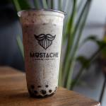 Black sesame tea at Mustache Milk Tea in Lynnwood, Washington on Tuesday, May 30, 2023. (Annie Barker / The Herald)