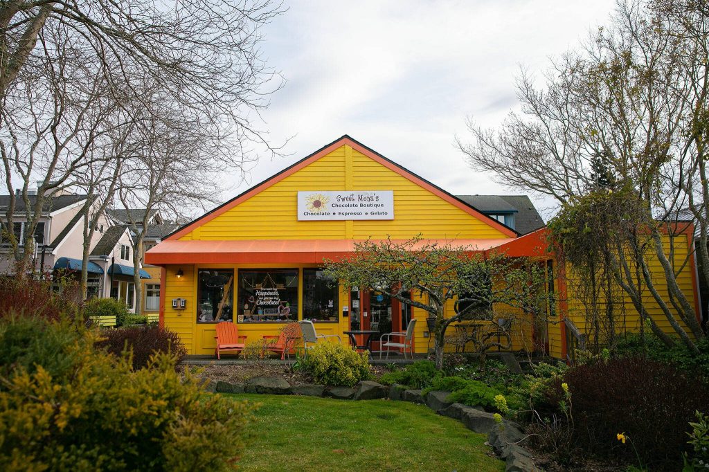 Sweet Monas Chocolate Boutique on Wednesday, April 5, 2023, in Langley, Washington. (Ryan Berry / The Herald)