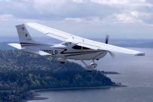 A state patrol aircraft flies over Washington. (Photo provided by Washington State Patrol)